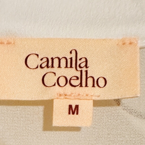 NWT Ivory Camila Coelho Designer Ida Blouse Top🤍SZ Medium💰Retail $158 BEAUTIFUL - Picture 5 of 11